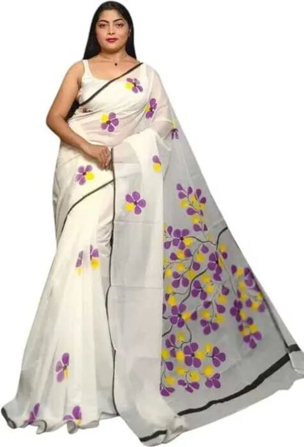 White_And_Pink_Woven_Premium_Saree_For_Women