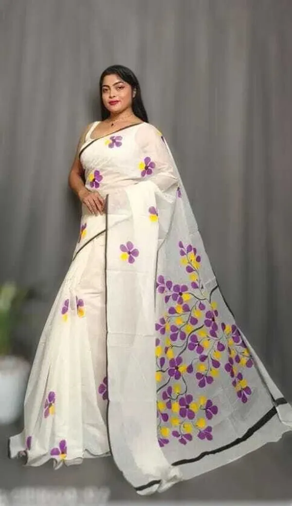 White_And_Pink_Woven_Premium_Saree_For_Women