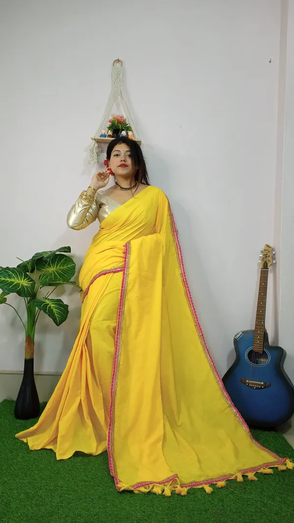 Yellow_And_Gold_Embroidered_Premium_Saree_For_Women