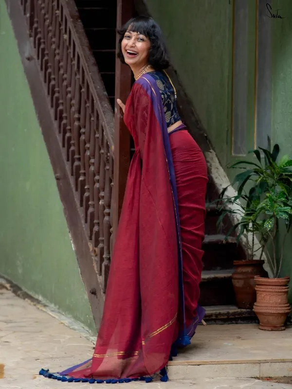Maroon_Embroidered_Premium_Saree_For_Women