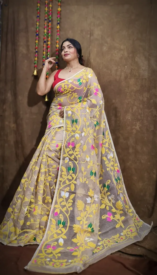 Pink_And_Beige_Embroidered_And_Printed_Premium_Saree_For_Women