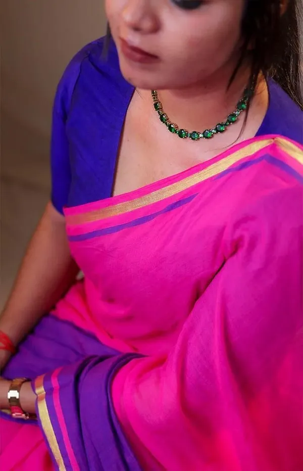 Purple_And_White_Printed_Premium_Saree_For_Women