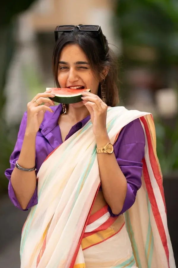 Multicolor_Striped_And_Checkered_Premium_Saree_For_Women