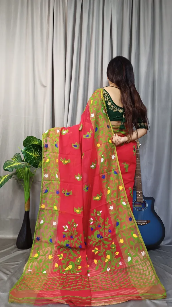 Green_And_Yellow_Embroidered_Premium_Saree_For_Women