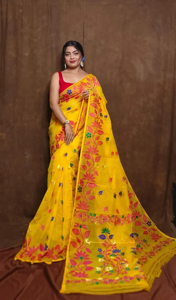 Yellow_Woven_And_Solid_And_Plain_Premium_Saree_For_Women