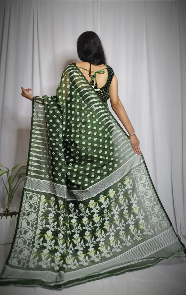 Red_And_Gold_Striped_And_Self_Design_And_Woven_Premium_Saree_For_Women
