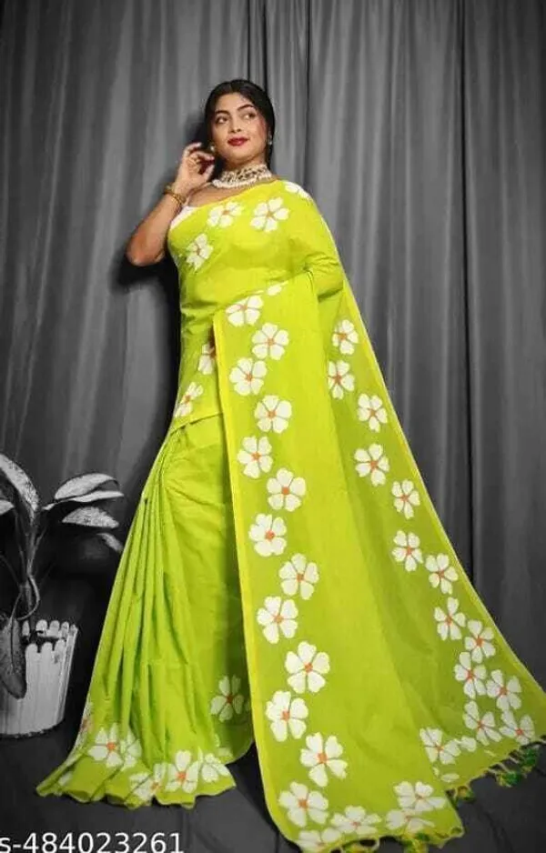 Green_Geometric_Print_And_Woven_Premium_Saree_For_Women