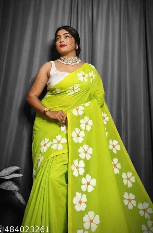 Green_Geometric_Print_And_Woven_Premium_Saree_For_Women