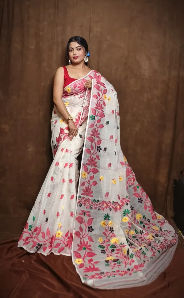 Multicolor_Hand_Painted_Premium_Saree_For_Women