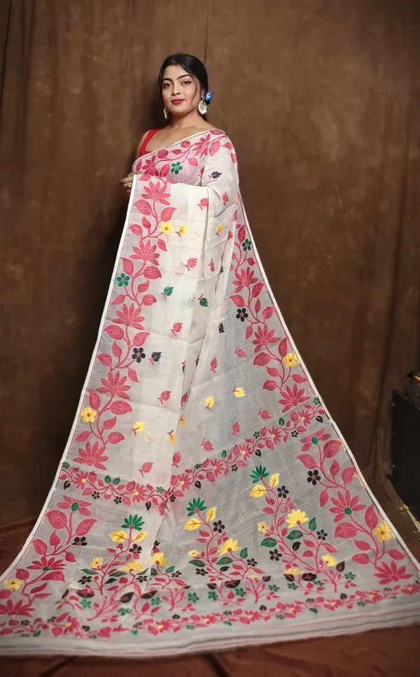 Multicolor_Hand_Painted_Premium_Saree_For_Women
