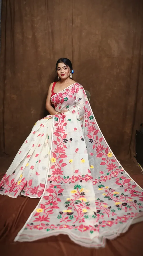 Multicolor_Hand_Painted_Premium_Saree_For_Women