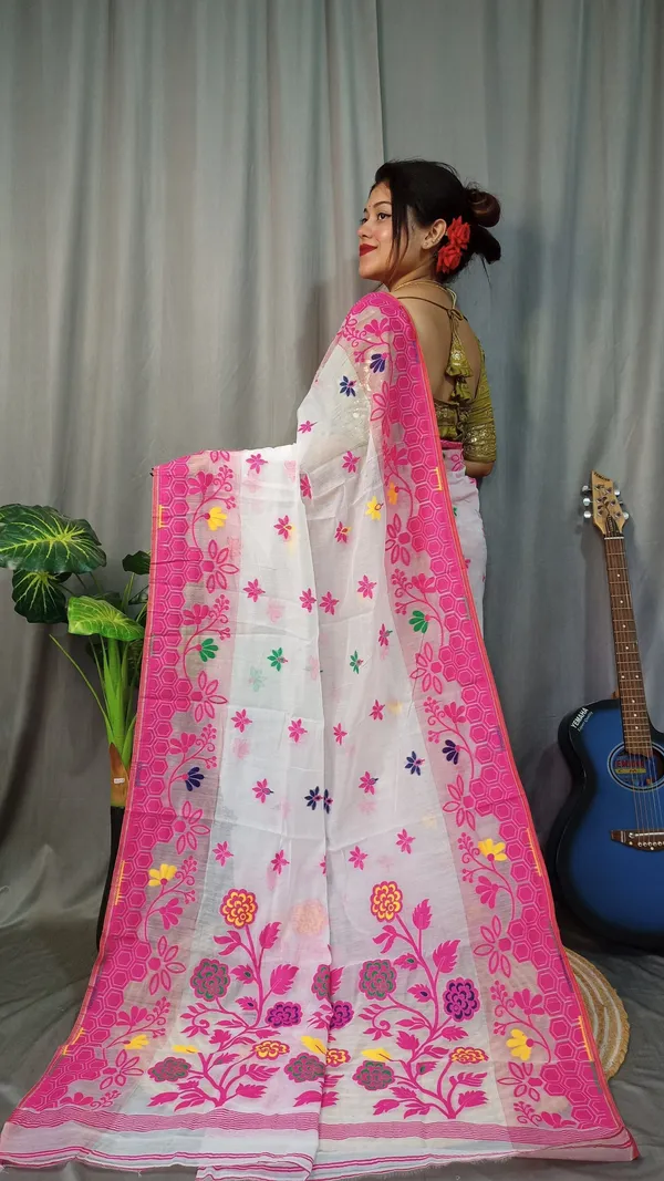 Multicolor_Solid_And_Plain_And_Woven_And_Self_Design_Premium_Saree_For_Women