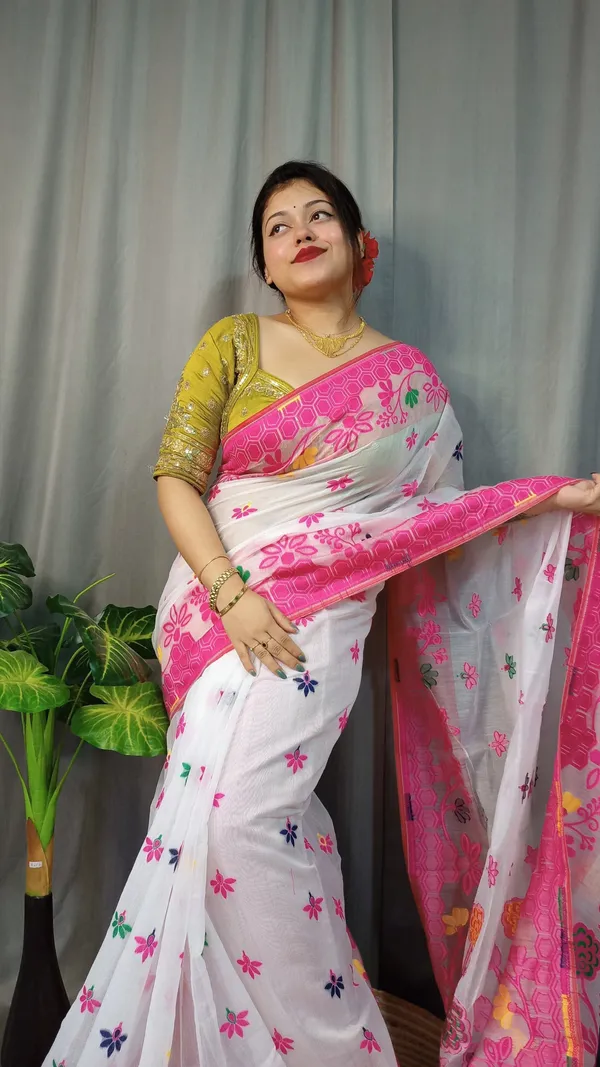 Multicolor_Solid_And_Plain_And_Woven_And_Self_Design_Premium_Saree_For_Women