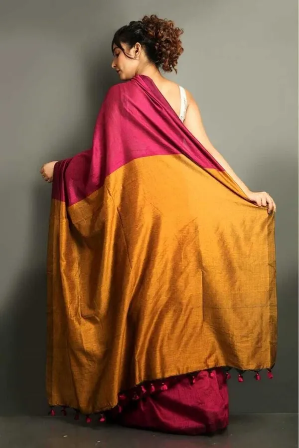 Pink_And_Mustard_Embroidered_And_Printed_Premium_Saree_For_Women