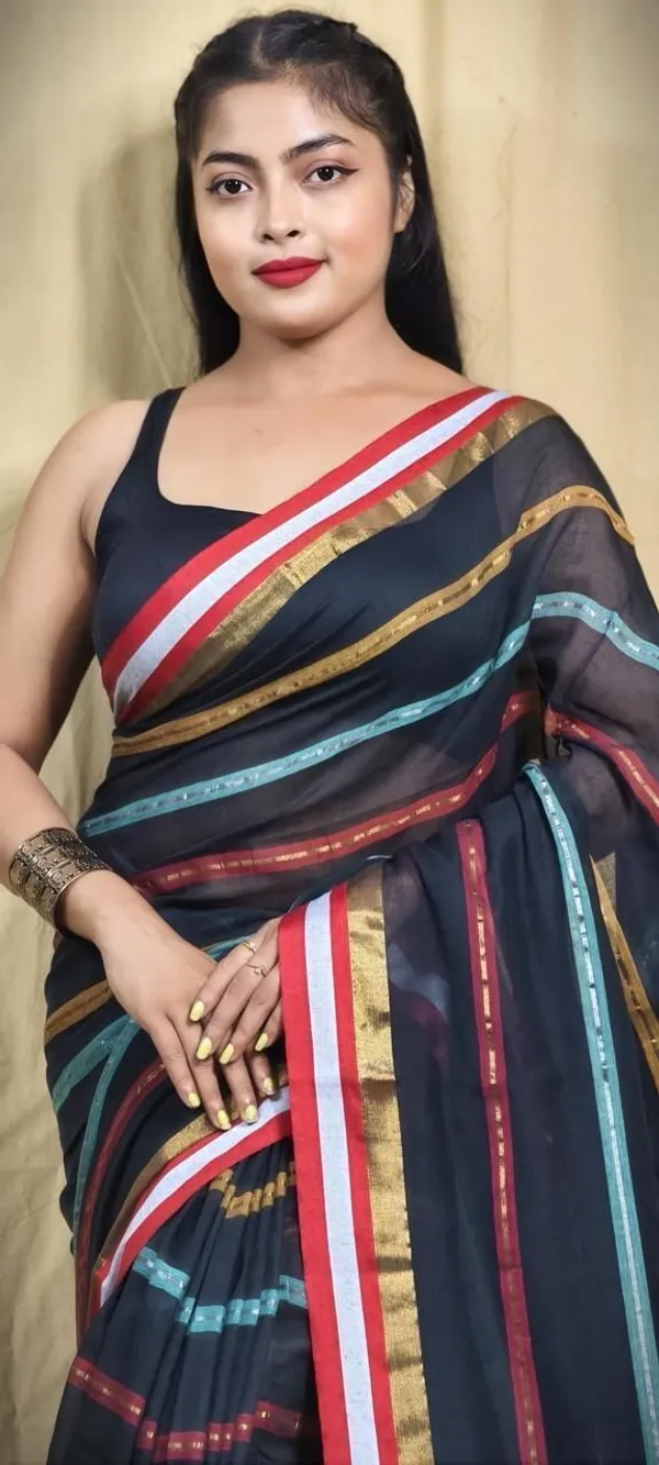 Multicolor_Woven_And_Striped_And_Self_Design_Premium_Saree_For_Women
