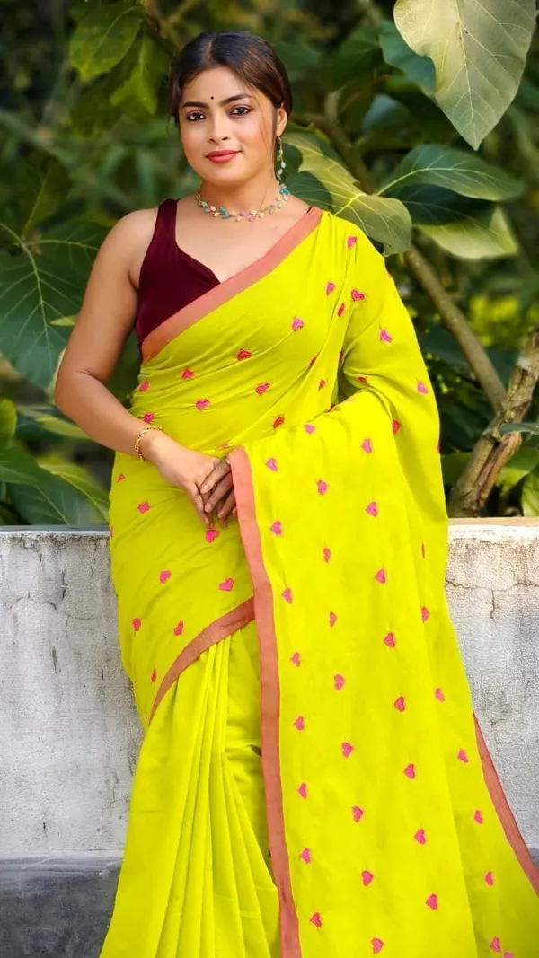 Light_Green_Embroidered_Premium_Saree_For_Women