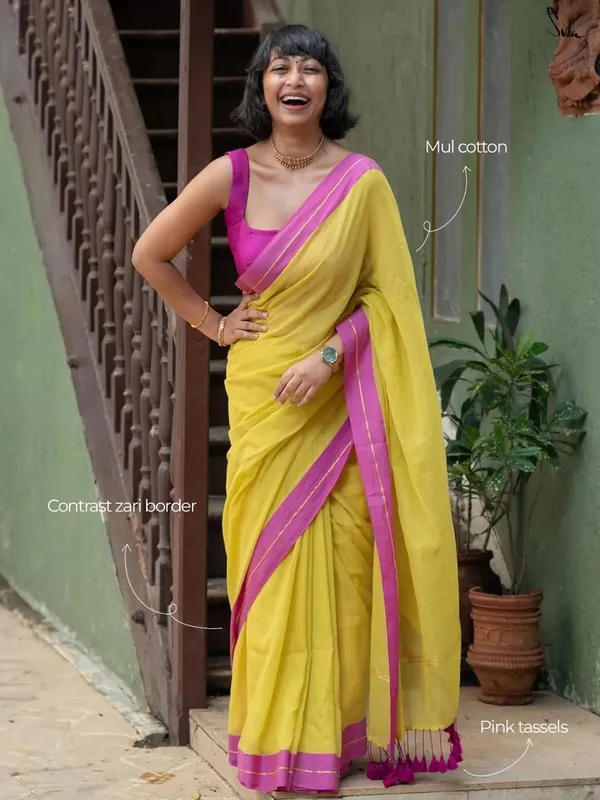 Maroon_Solid_And_Plain_And_Striped_Premium_Saree_For_Women