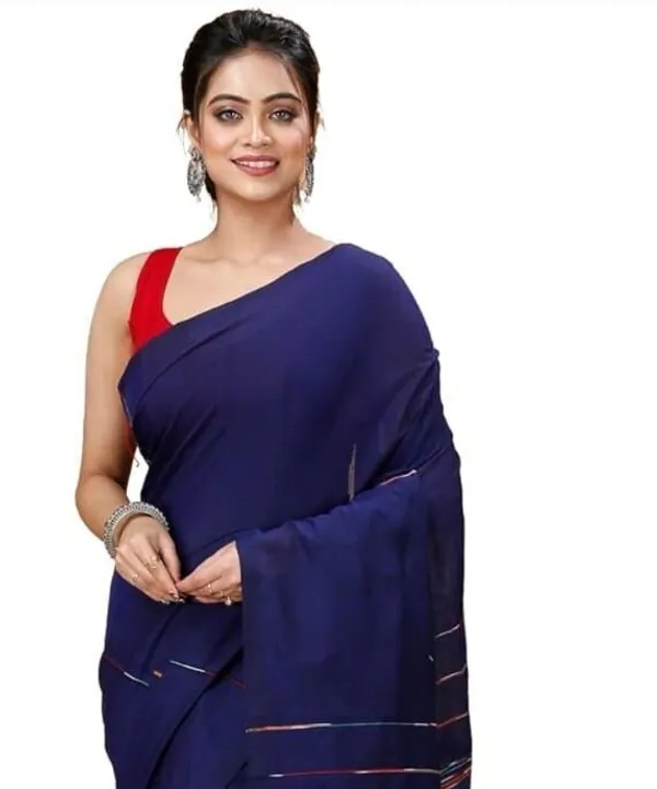 Navy_Blue_Embroidered_Premium_Saree_For_Women