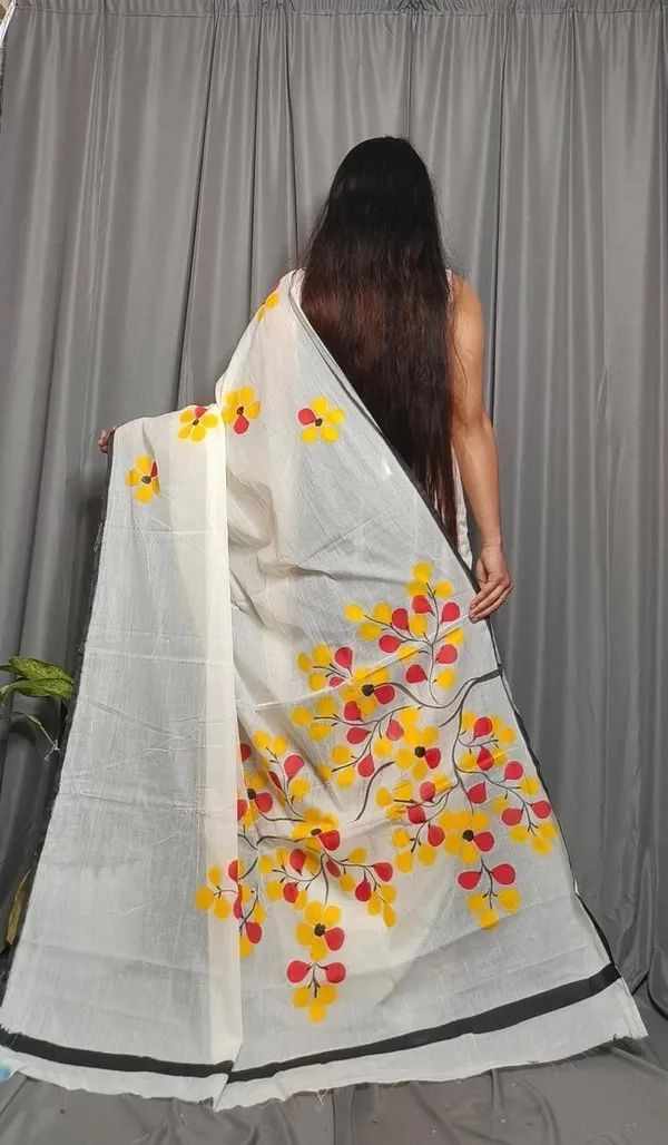 White_Woven_Premium_Saree_For_Women