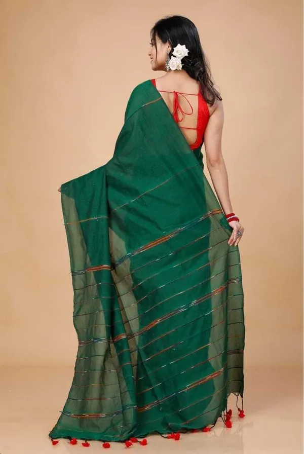 Green_Color_Premium_Saree_For_Women