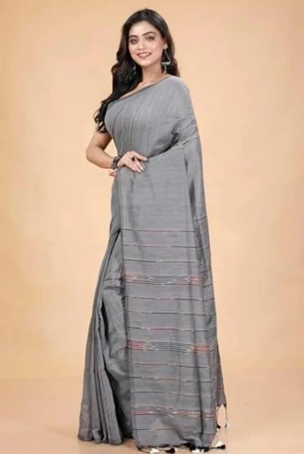 Grey_Embroidered_Premium_Saree_For_Women