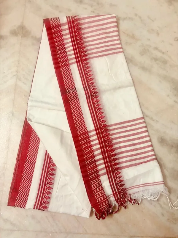 White_And_Red_Woven_Premium_Saree_For_Women