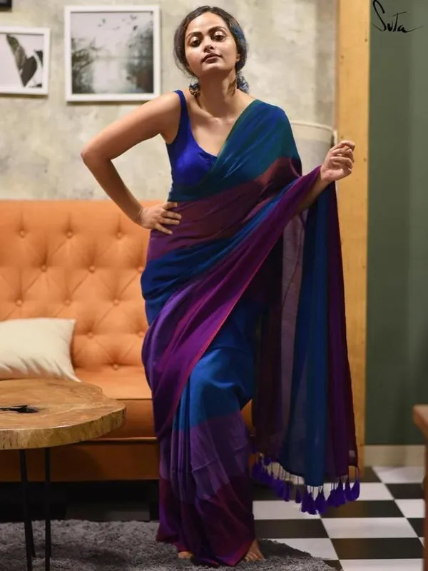 Multicolor_Woven_And_Solid_And_Plain_Premium_Saree_For_Women