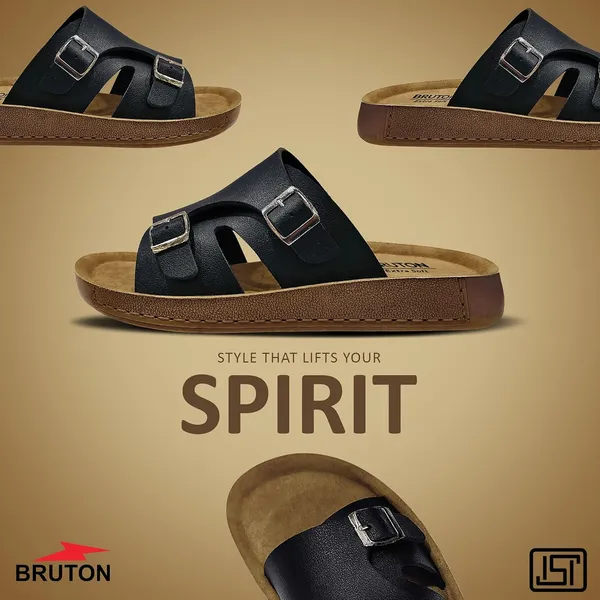 Bruton_Stylish_Eco_Friendly_Slippers_Light_Weight_Slipper_For_Men_Slides_1122_Tan_Black_10_Pt