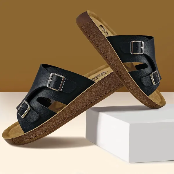 Bruton_Stylish_Eco_Friendly_Slippers_Light_Weight_Slipper_For_Men_Slides_1122_Tan_Black_10_Pt