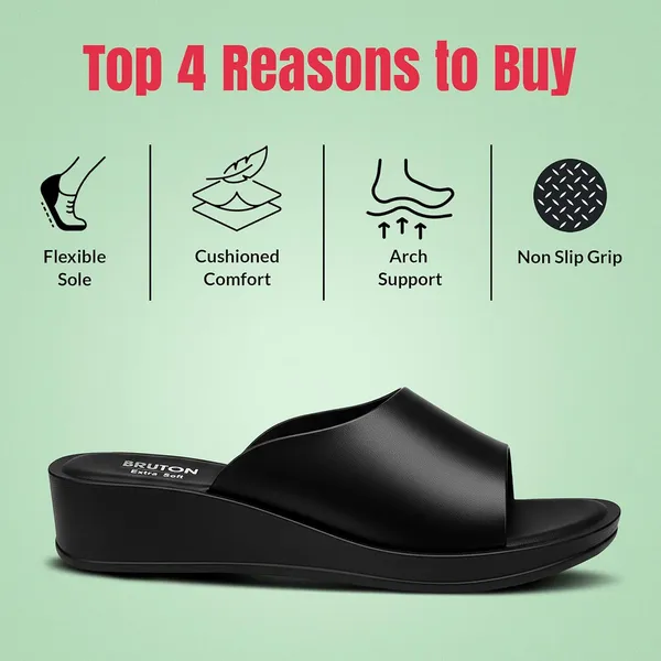 Bruton_Stylish_Women_S_Sandals_Comfortable_Lightweight_Anti_Skid_Pu_Material_Casual_Footwear_For_Office_Daily_Use