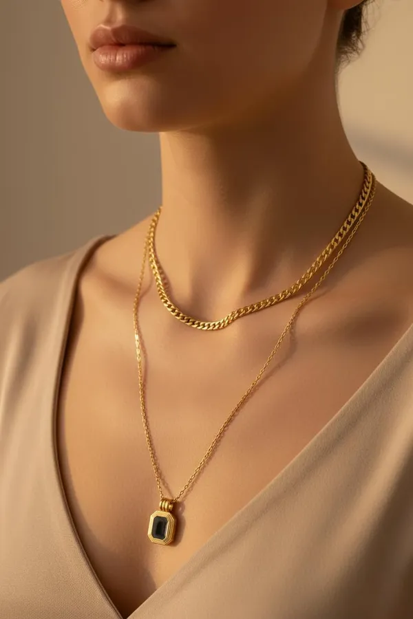 Anti_Tarnish_Stainless_Steel_Gold_Double_Chain_Necklace_For_Women