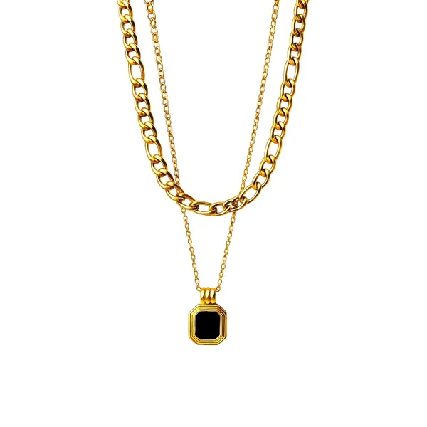 Anti_Tarnish_Stainless_Steel_Gold_Double_Chain_Necklace_For_Women