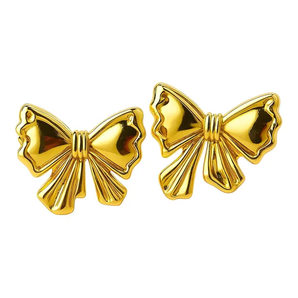 Anti_Tarnish_Gold_Bow_And_Statement_Leaf_Drop_Earrings_For_Women_|_Pack_Of_2