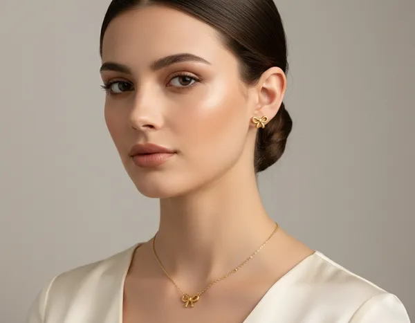 Emerosa_Everlasting_Bow_Combo_-_Gold_Necklace_&_Stud_Earrings_Set