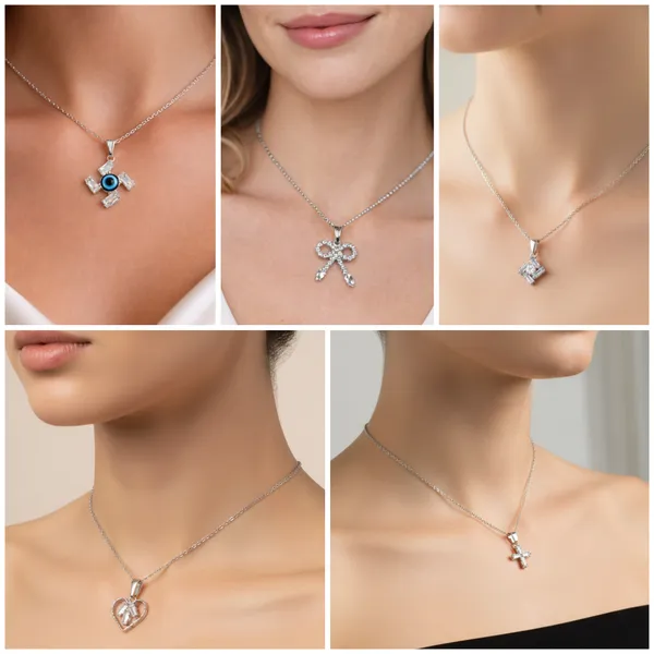 5_Pcs_Necklace_Combo_Set_For_Women_Girls_|_Stylish_Chain_With_Pendant_Jewellery_Set_For_Birthday_Anniversary_Valentines_Day_Gift