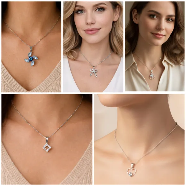 5_Pcs_Necklace_Combo_Set_For_Women_Girls_|_Stylish_Chain_With_Pendant_Jewellery_Set_For_Birthday_Anniversary_Valentines_Day_Gift