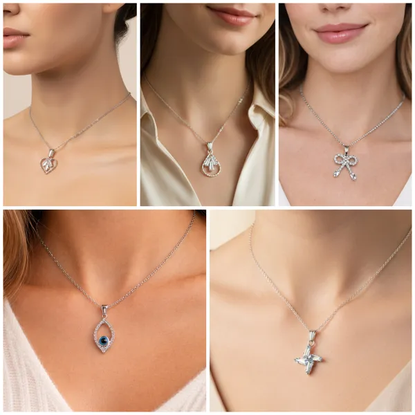 5_Pcs_Necklace_Combo_Set_For_Women_Girls_|_Stylish_Chain_With_Pendant_Jewellery_Set_For_Birthday_Anniversary_Valentines_Day_Gift