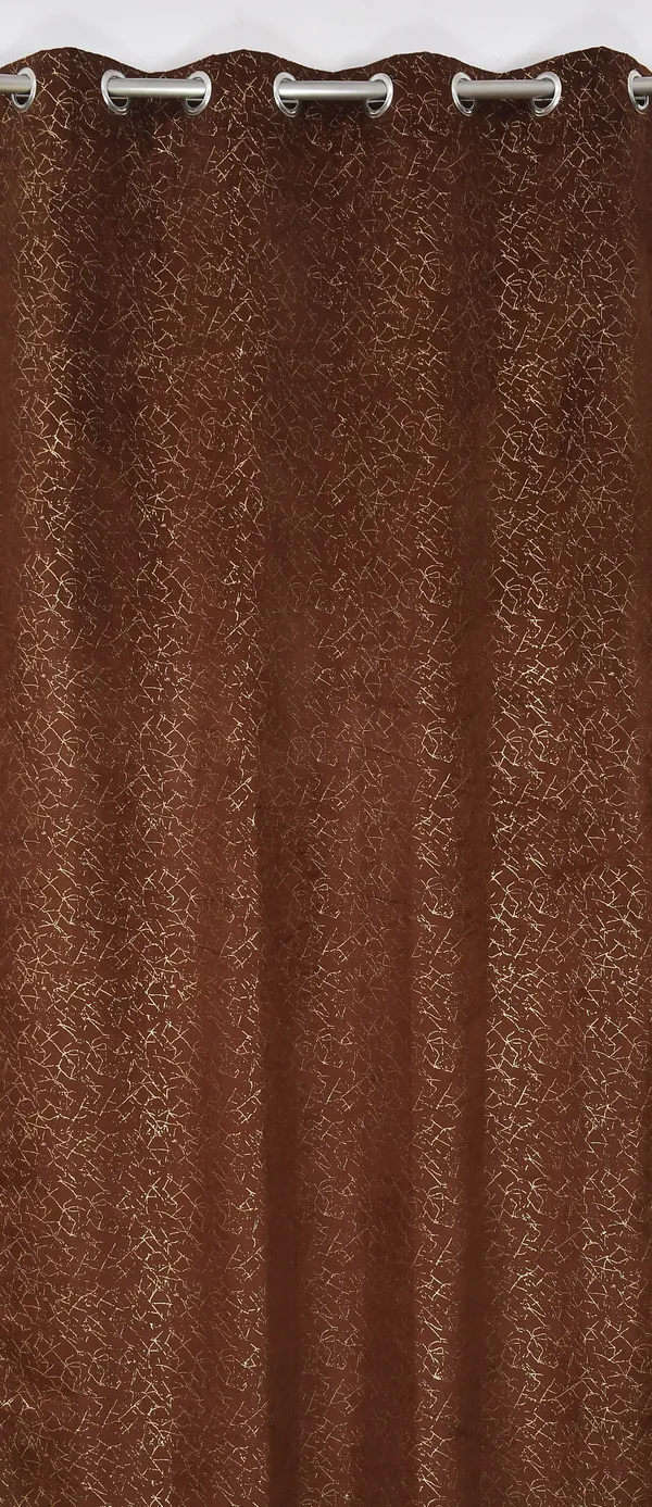 Textured_Brown_Curtains_With_Grommet_Top_(Set_Of_2)
