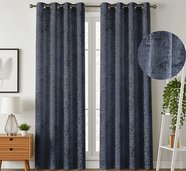 Luxury_Velvet_Curtains_With_Grommet_Top_-_Dark_Blue/Charcoal_Grey