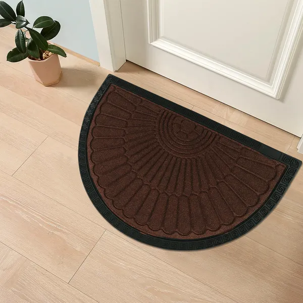 Semicircular_Rubber_Doormat_With_Decorative_Border_-_Brown_&_Green
