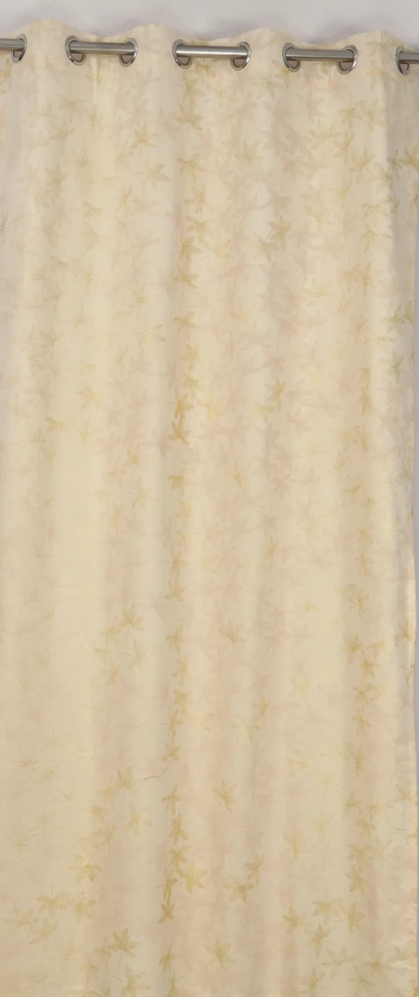 Elegant_Beige_Curtains_With_Subtle_Leaf_Pattern_-_Set_Of_2_Panels_With_Grommet_Top