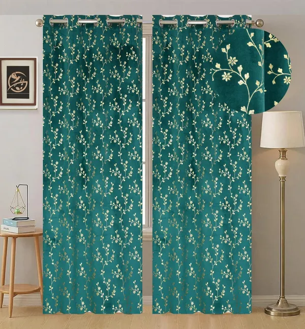 Emerald_Green_Velvet_Curtain_With_Gold_Floral_Embroidery