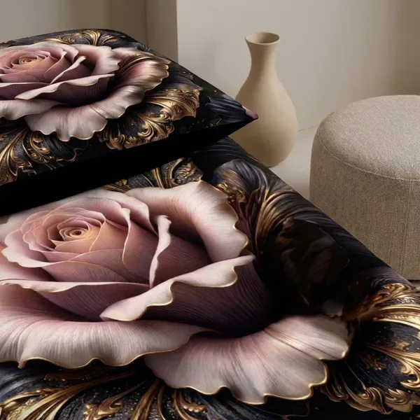 Luxurious_3D_Rose_Print_Bedding_Set_With_Ornate_Gold_Detailing