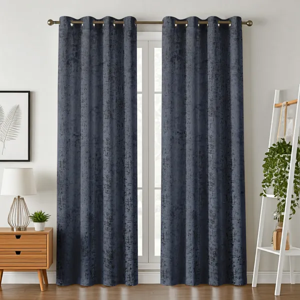 Luxury_Velvet_Curtains_With_Grommet_Top_-_Dark_Blue/Charcoal_Grey