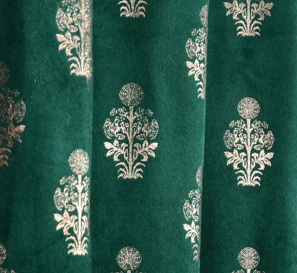 Green_Velvet_Curtains_With_Gold_Floral_Print_-_Set_Of_2_Panels_With_Grommet_Top
