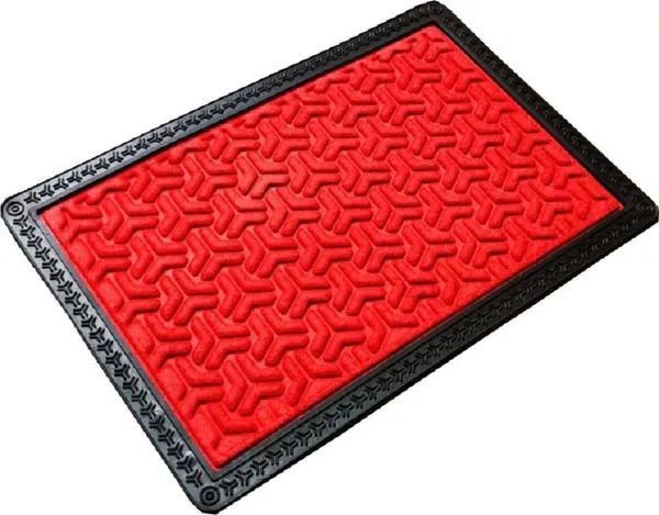 Red_Anti-Fatigue_Comfort_Door_Mat_With_Geometric_Pattern_And_Black_Border
