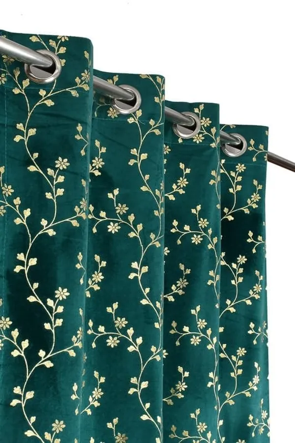 Emerald_Green_Velvet_Curtain_With_Gold_Floral_Embroidery