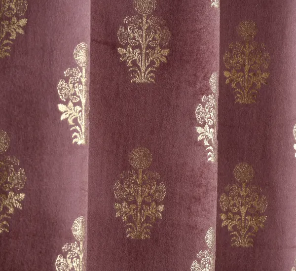 Purple_Damask_Print_Eyelet_Curtains_With_Gold_Pattern_-_Set_Of_2_Panels