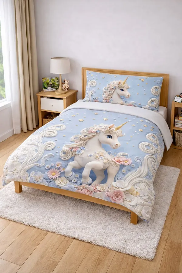 7D_Printed_Unicorn_Dreams_Bedsheet_Set_With_Pillow_Cover_-_Single_Bed