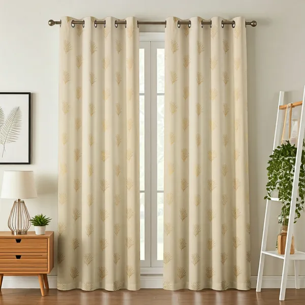 Cream_And_Gold_Embroidered_Eyelet_Curtain_With_Tree_Motif_Pattern